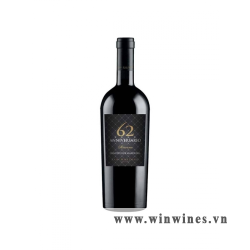 Rượu Vang Ý 62 Anniversario Primitivo di Manduria DOP Riserva