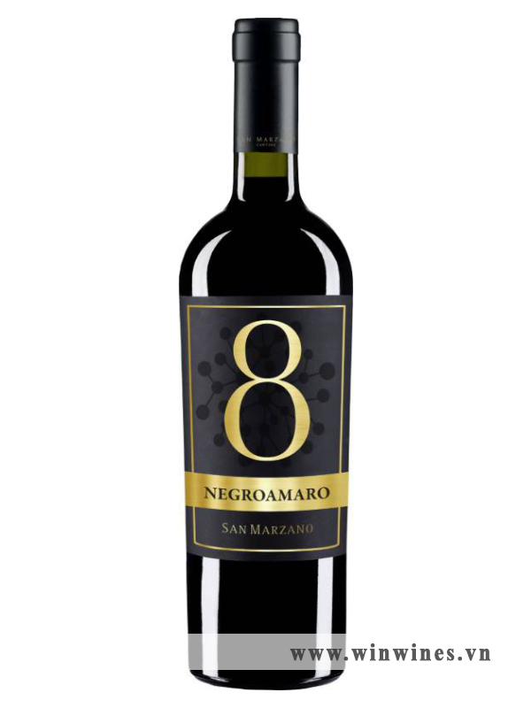 Rượu vang Ý 8 Negroamaro 2019