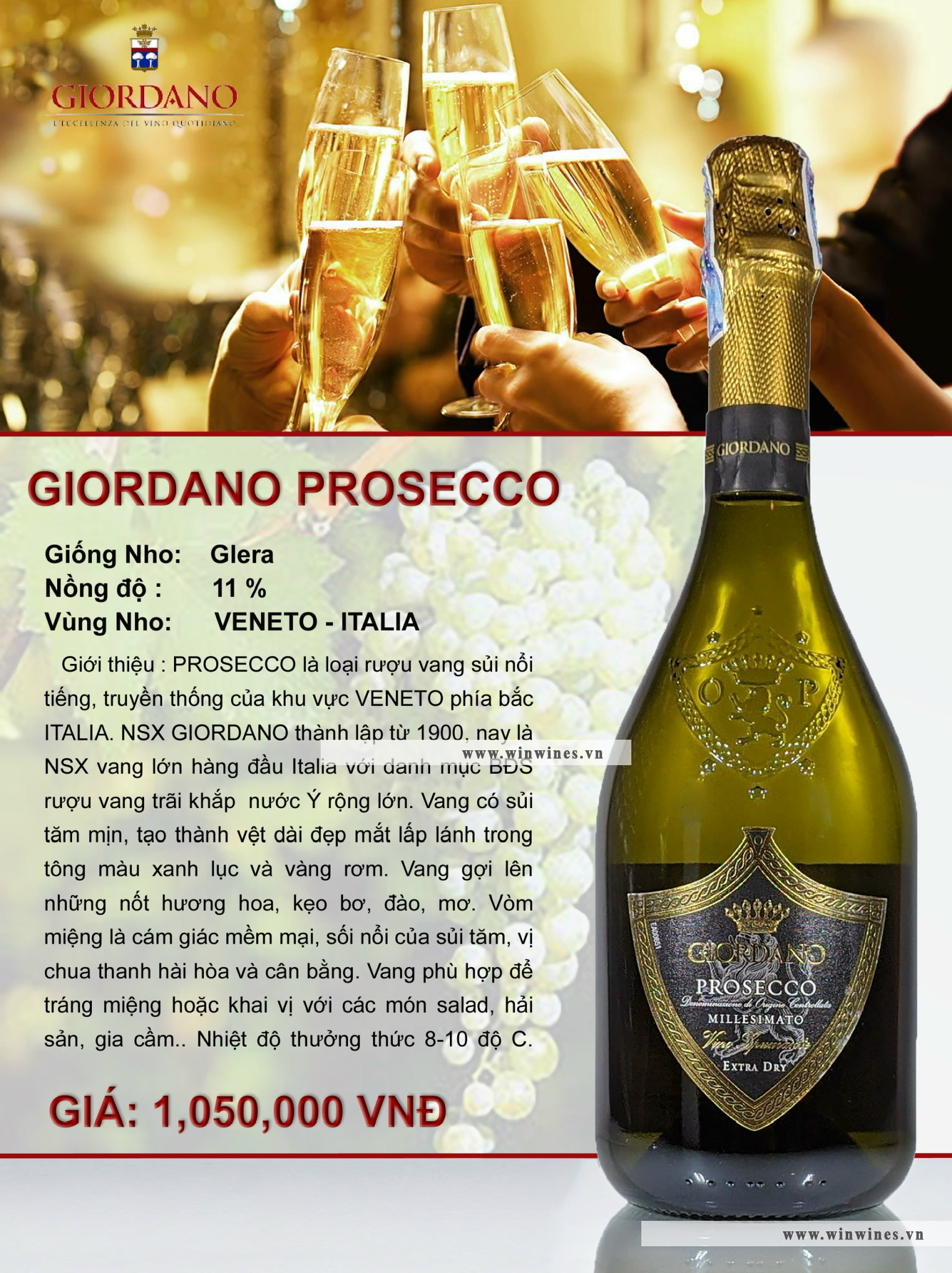 Giordano Prosecco Millesimato Extra Dry